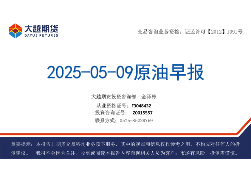 原油早报