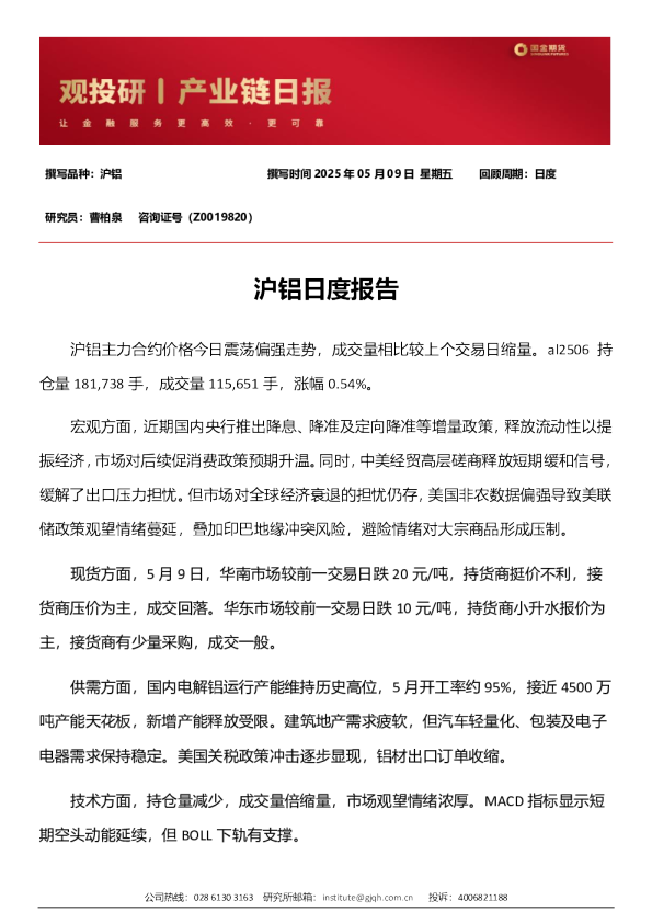 沪铝日度报告