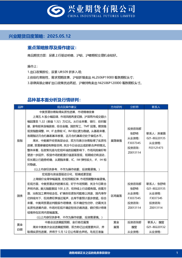 日度策略