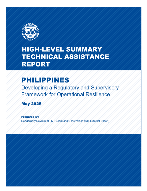 菲律宾：制定运营弹性监管框架
