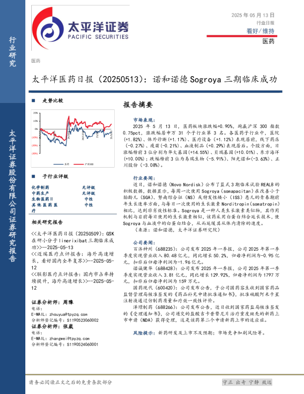 诺和诺德Sogroya三期临床成功