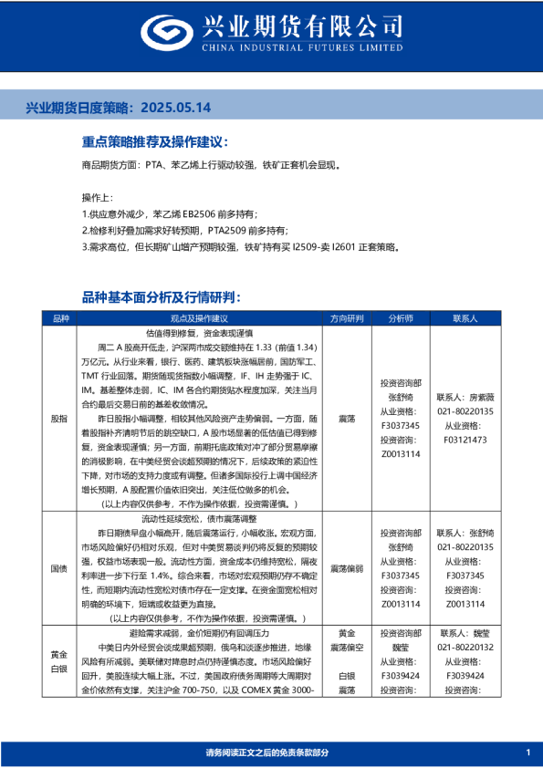 日度策略