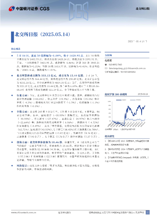 北交所日报(2025.05.14)