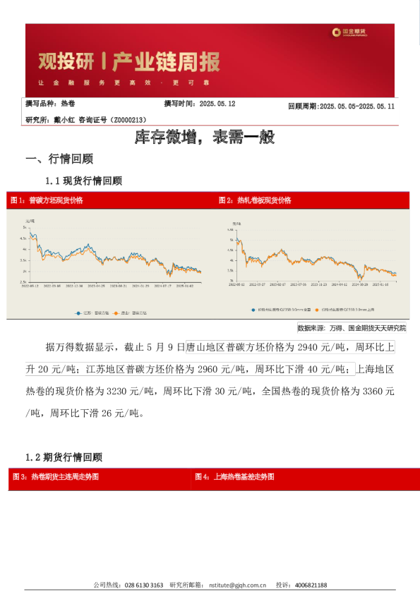 库存微增，表需一般
