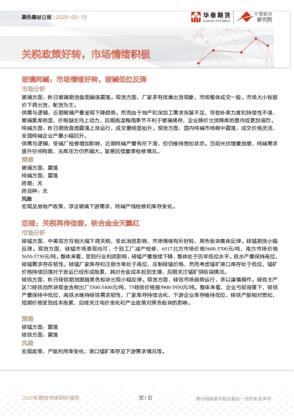 黑色建材日报 | 2025-05-15