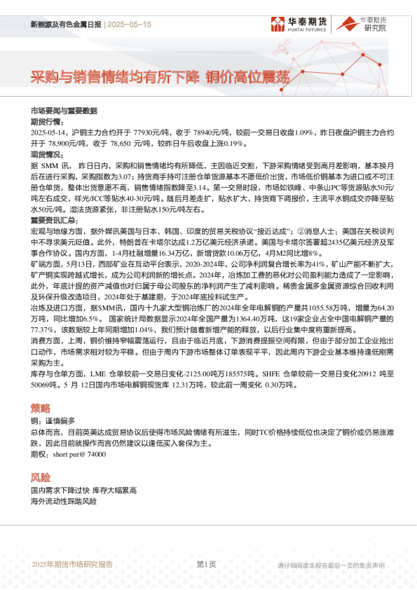 新能源及有色金属日报