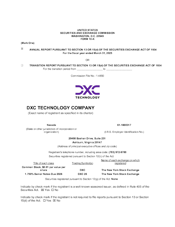 DXC Technology Co 2024年度报告