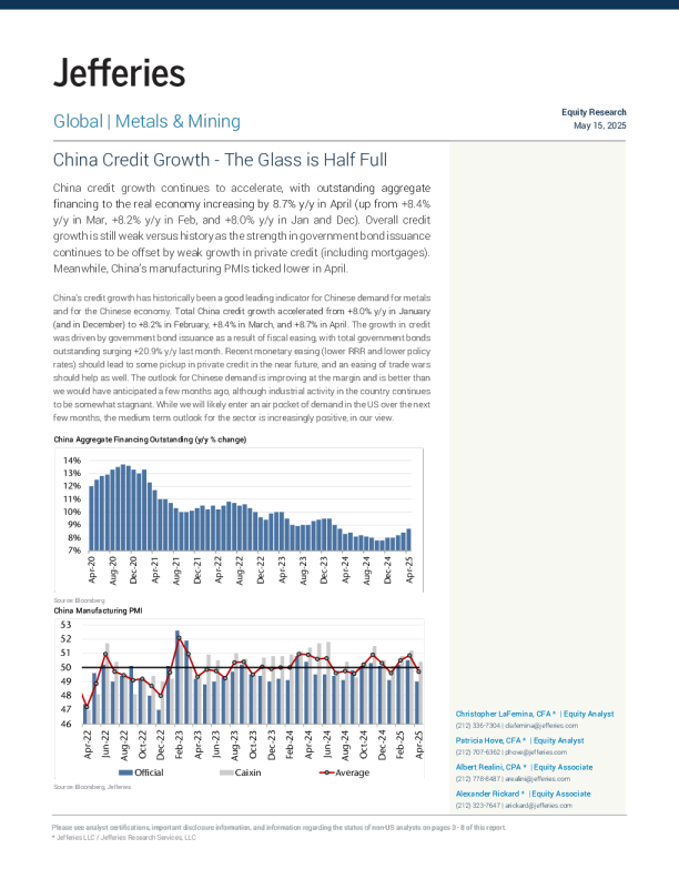 中国信贷增长-前景乐观