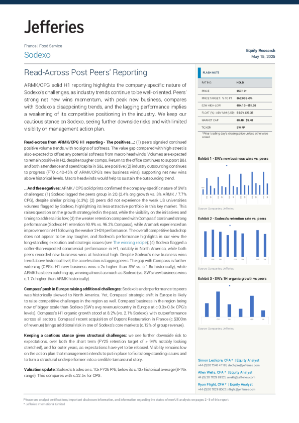 索迪斯（SW）：同行报告后的交叉解读