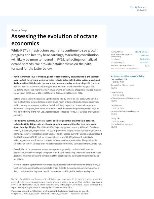 评估辛烷值经济学的演变