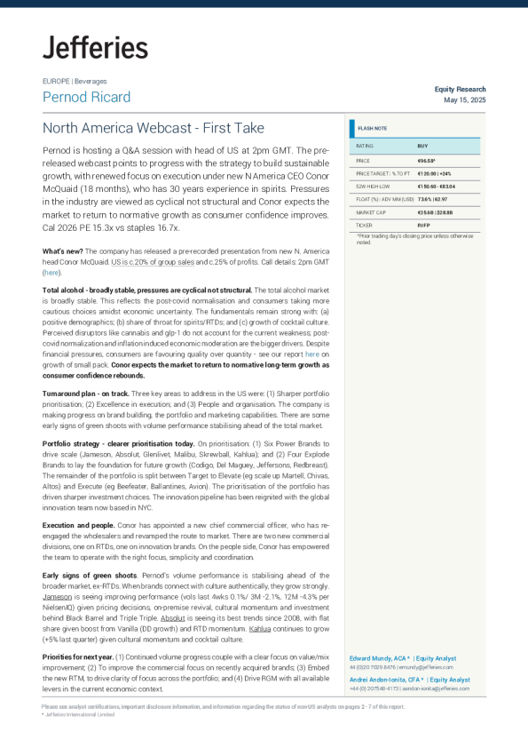 保乐力加北美网络直播初步解读