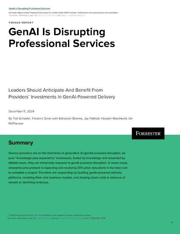 人工智能正在颠覆专业服务