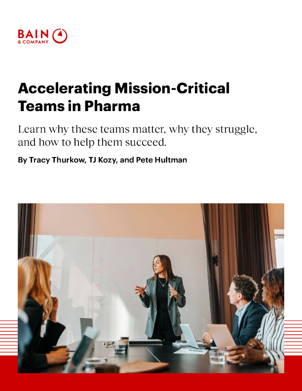 加速制药领域的关键任务团队