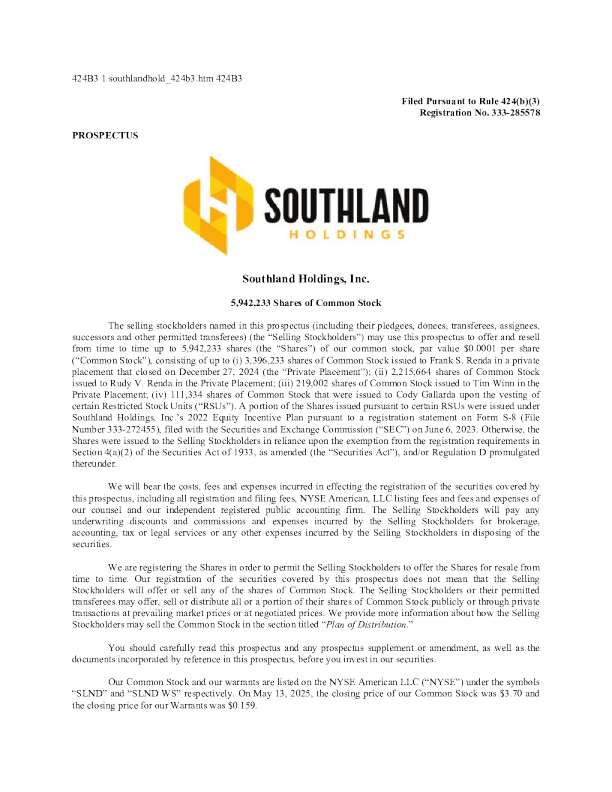 南湾控股有限公司美股招股说明书(2025-05-20版)