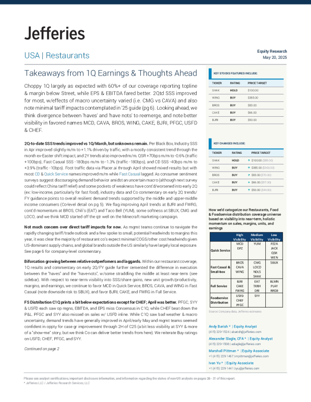 第一季度收益要点及前瞻思考