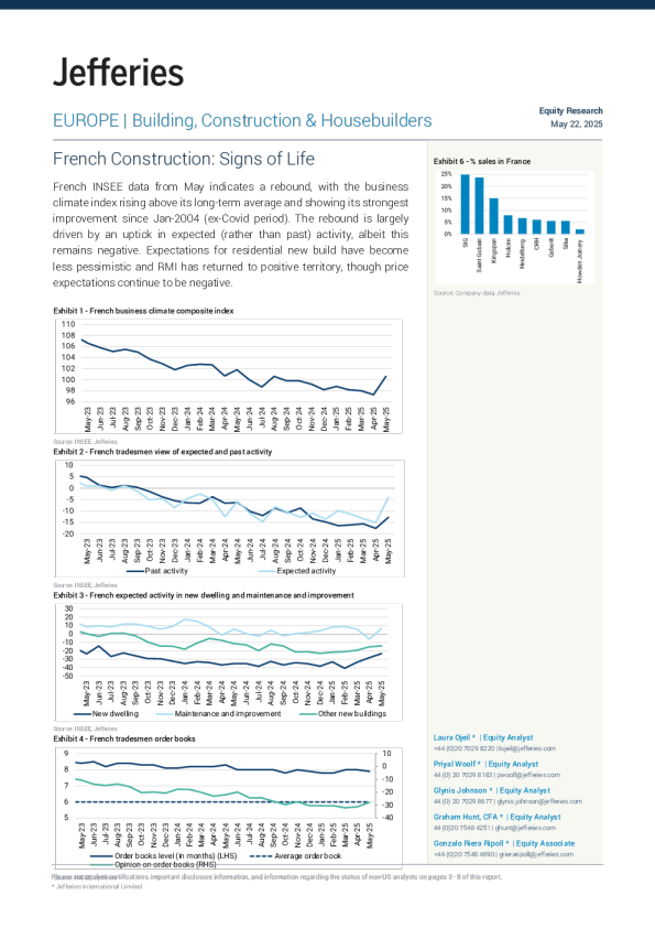 法国建筑业复苏迹象