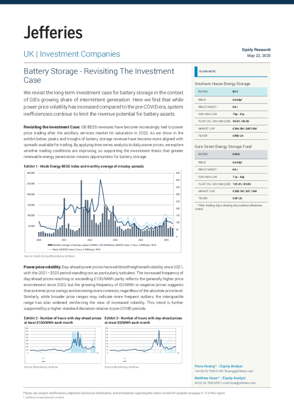 电池储能-重新审视投资案例