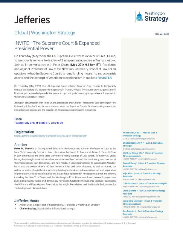 邀请—最高法院与扩大的总统权力