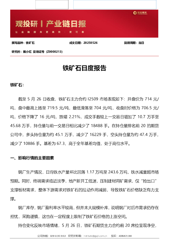 铁矿石日度报告