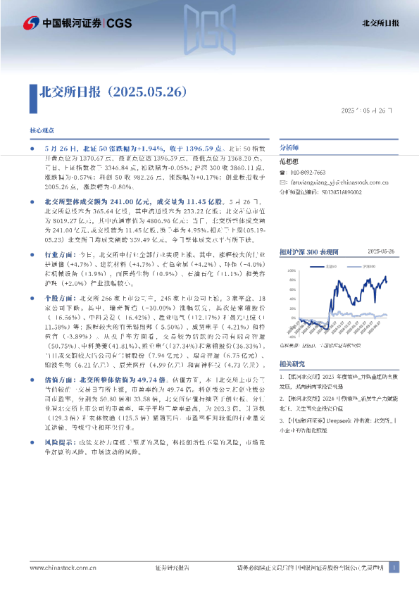 北交所日报（2025.05.26）
