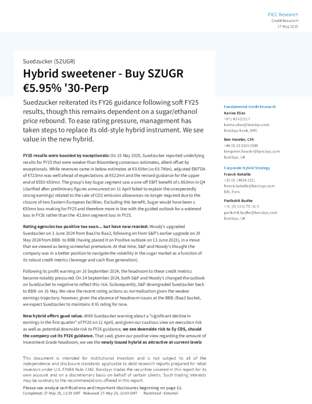 苏德扎克（SZUGR）：混合甜味剂-买入