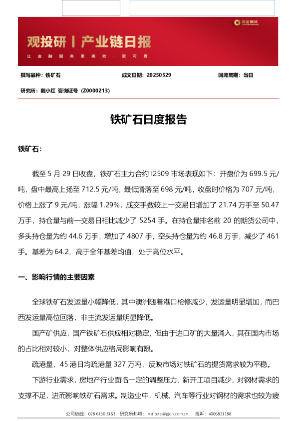 铁矿石日度报告