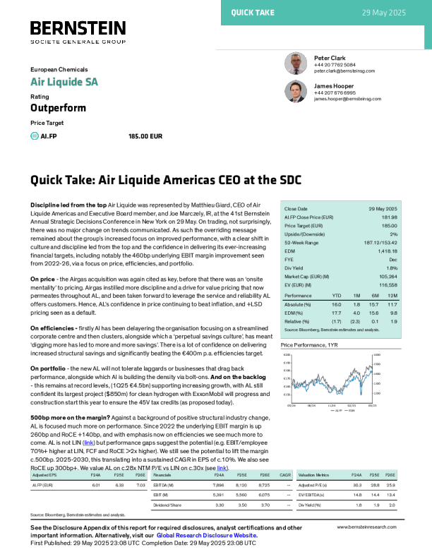 液化空气美洲公司首席执行官在战略决策会议上的发言