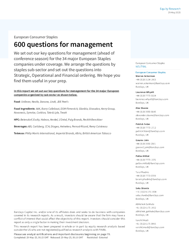 给管理层的600个问题