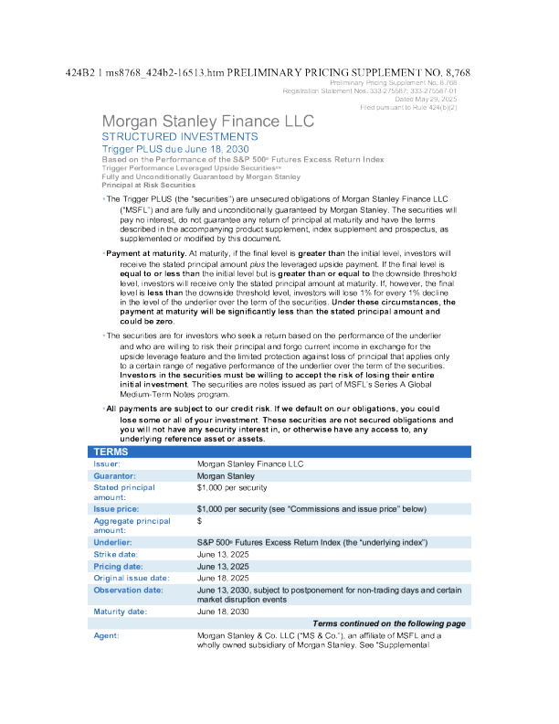 摩根士丹利美股招股说明书(2025-05-30版)