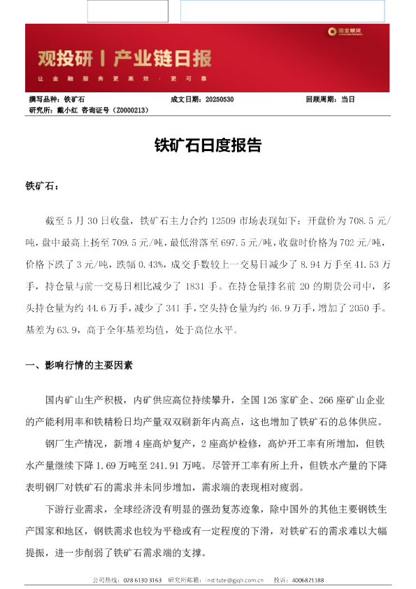 铁矿石日度报告