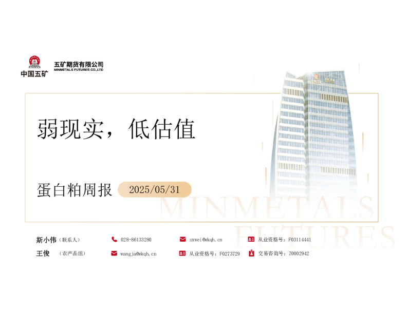 蛋白粕周报：弱现实，低估值