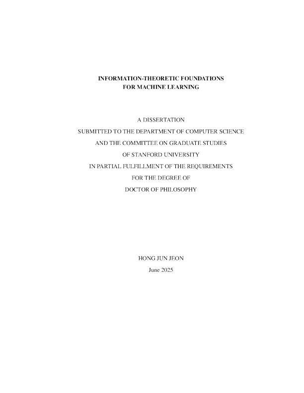 机器学习的信息论基础