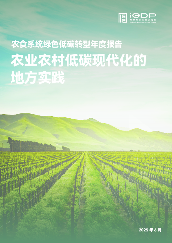 农食系统绿色低碳转型年度报告：农业农村低碳现代化的地方实践
