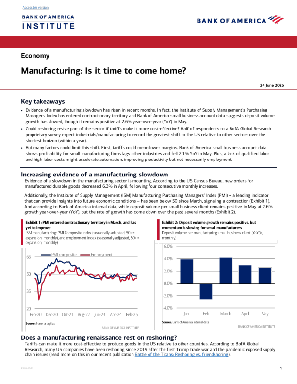 制造业：是时候回家了吗？