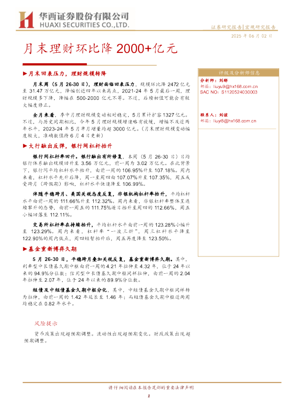 月末理财环比降2000+亿元