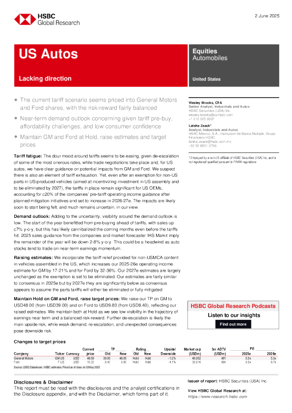 美国汽车行业：缺乏方向