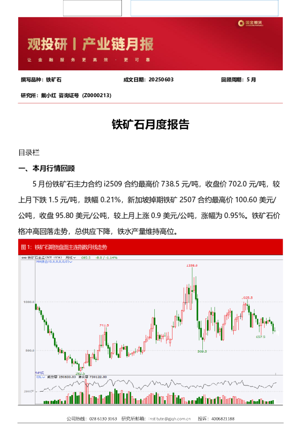 铁矿石月度报告