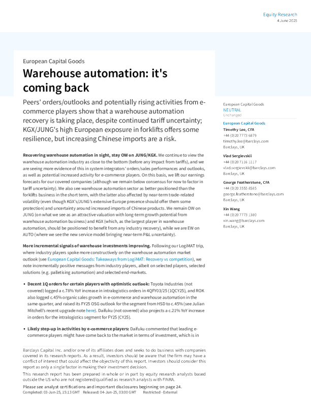 仓库自动化：它正在回归