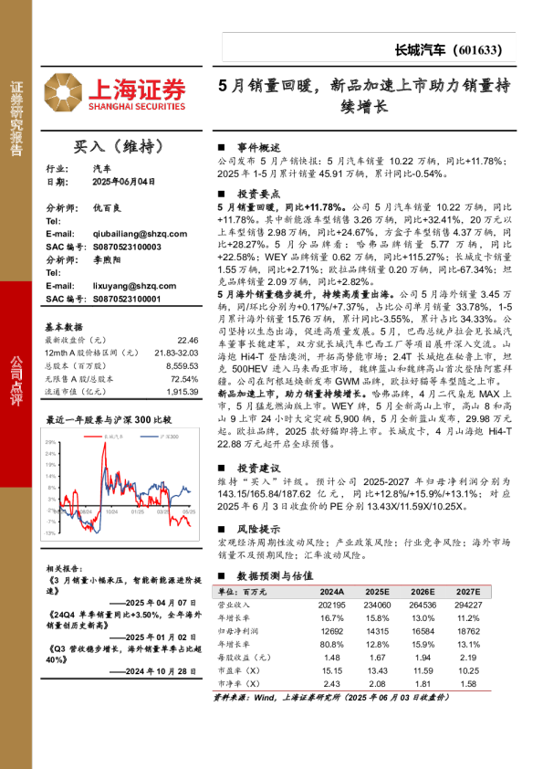 5月销量回暖，新品加速上市助力销量持续增长