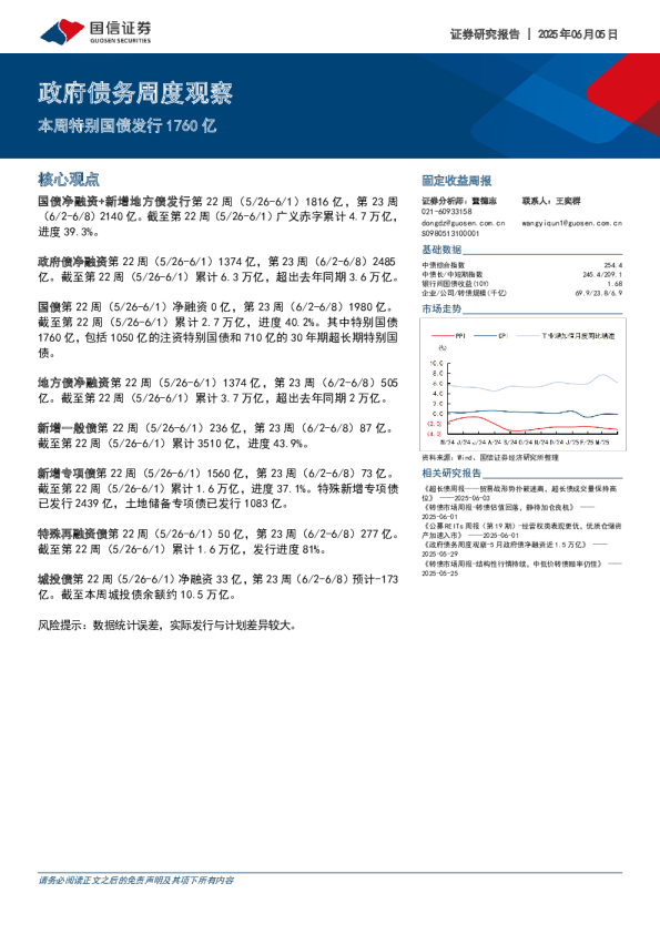 政府债务周度观察：本周特别国债发行1760亿