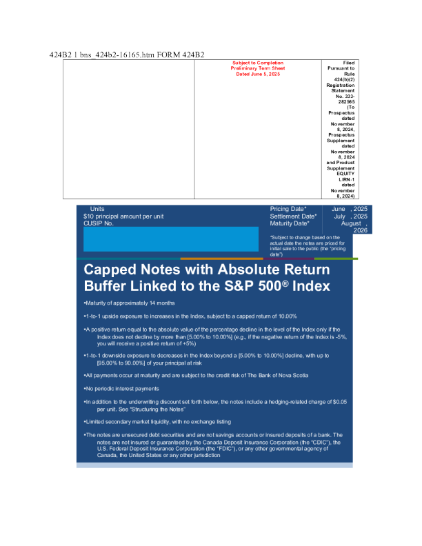 加拿大丰业银行美股招股说明书(2025-06-06版)