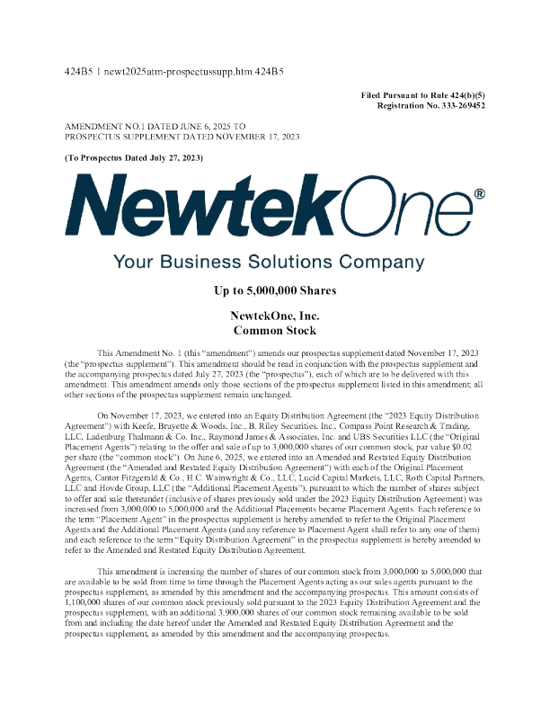 新TekOne公司美股招股说明书(2025-06-06版)