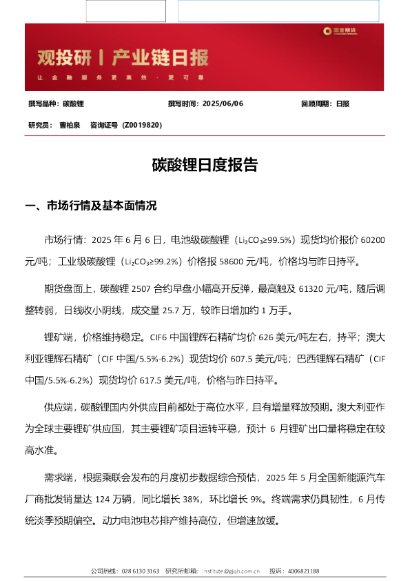 碳酸锂日度报告