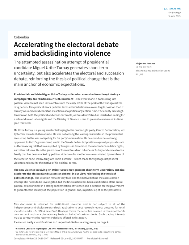 在暴力回潮中加速选举辩论