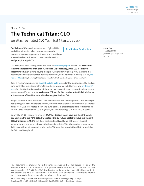 技术巨头：CLO：我们附上最新的CLO技术巨头幻灯片