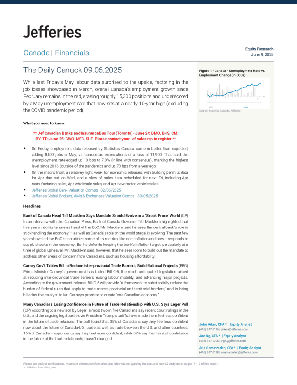 每日加拿大动态（2025年6月9日）