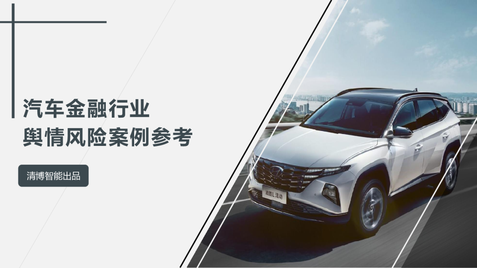 汽车金融行业舆情风险案例参考