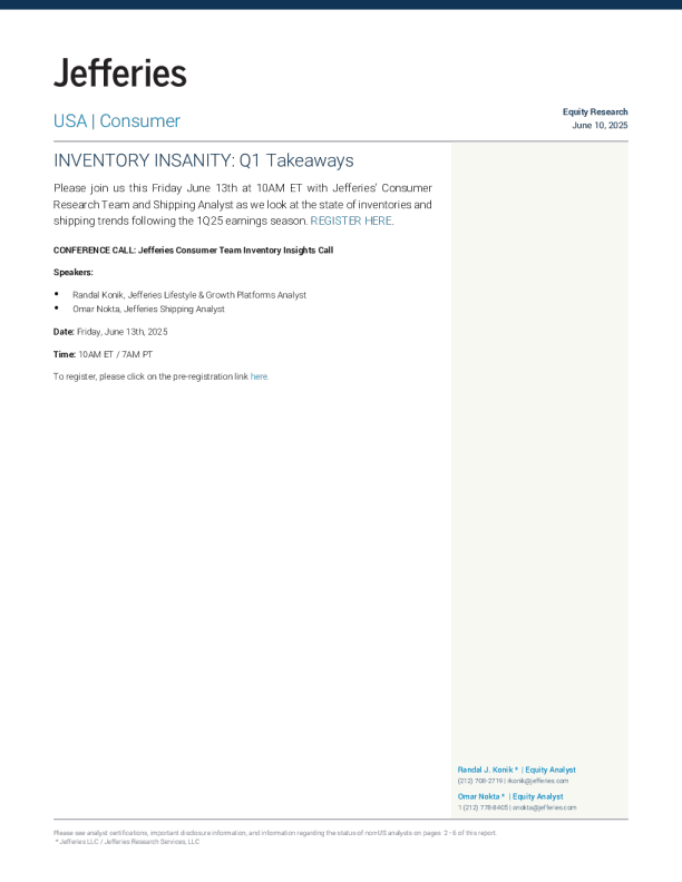 库存疯狂：第一季度要点