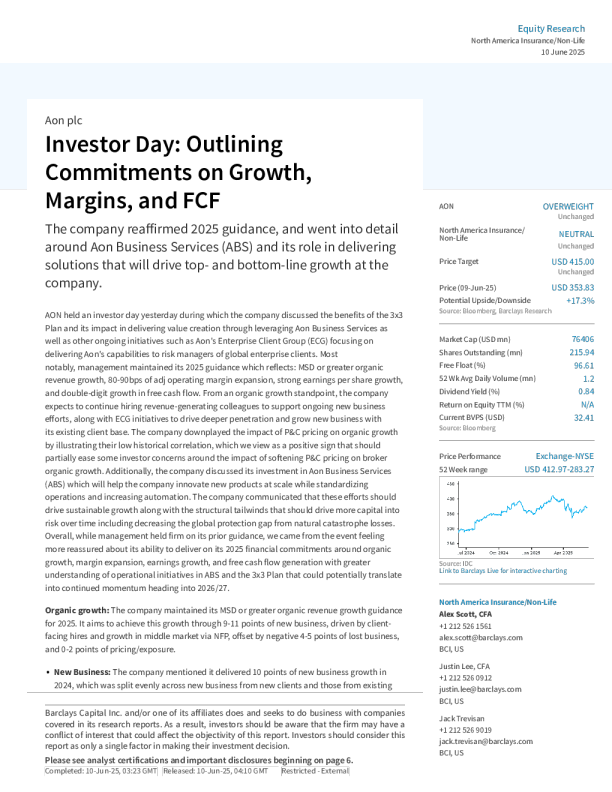 投资者日：概述在增长、利润率和自由现金流方面的承诺
