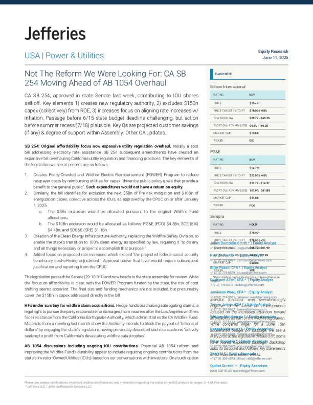 并非我们所期待的改革：加利福尼亚州参议院法案254领先于AB 1054改革
